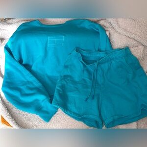 Tommy Hilfiger Blue Sweatshirt & Shorts Set